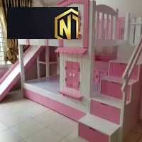 GIƯỜNG TẦNG TRẺ EM NGỌC THỊNH THIẾT KẾ THÀNH KHU VUI CHƠI MINI CHO BÉ GÁI